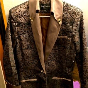 Eva polini jacket coat cute brown rodeo queen English blazer professional coat